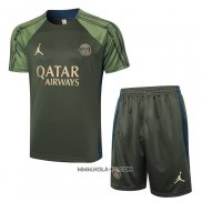 Chandal del Paris Saint-Germain Jordan 2024-2025 Manga Corta Verde - Pantalon Corto